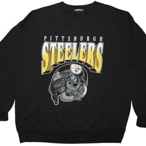 Vintage 1995 Pittsburgh Steelers Helmet Crewneck Pullover Sweatshirt, NFL Shirt